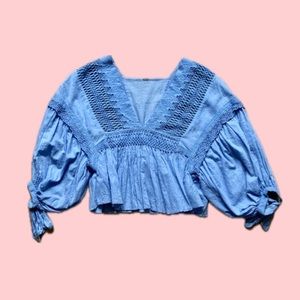 FREE PEOPLE Drive You Mad Blouse Top